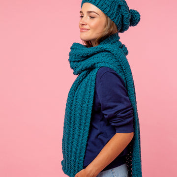 Paintbox Yarns Cinnamon Swirl Hat and Scarf Set Crochet
