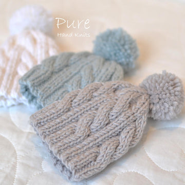 Oscar Cabled Pompom hat