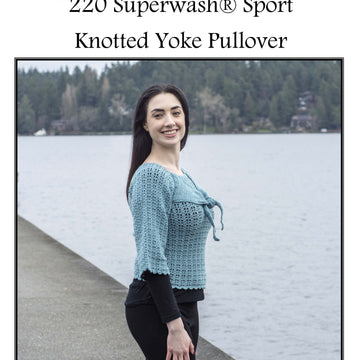 Knotted Yoke Pullover in Cascade Yarns 220 Superwash Sport - Free