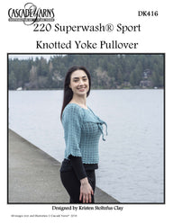 Knotted Yoke Pullover in Cascade Yarns 220 Superwash Sport - Free