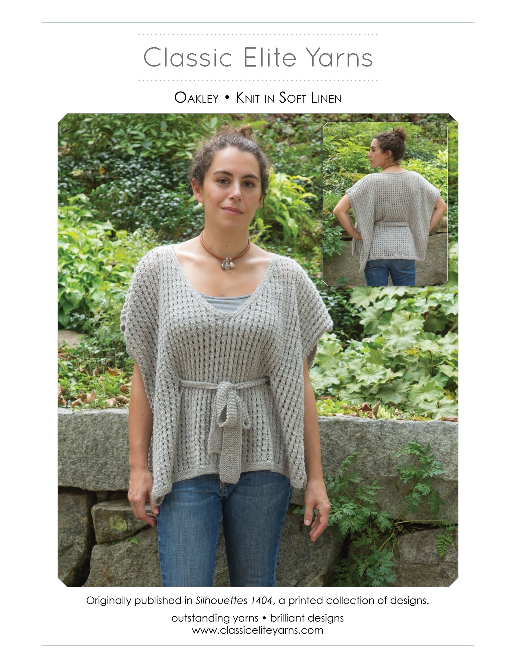 Classic Elite Yarns Oakley Cape Knitting Pattern