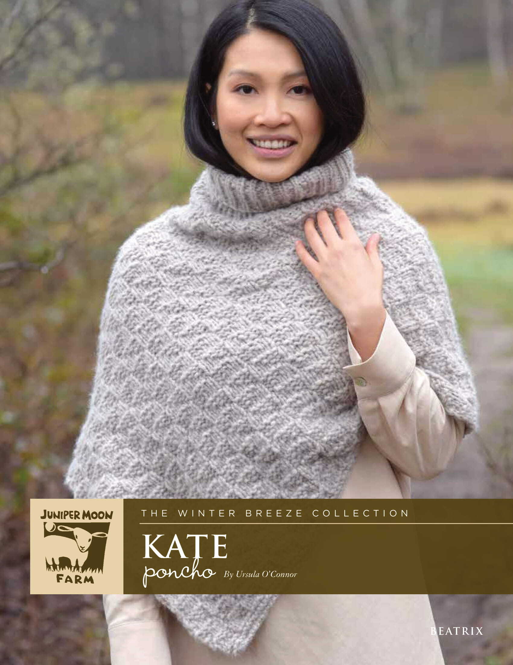 The Winter Breeze Collection - Kate Poncho in Juniper Moon Farm