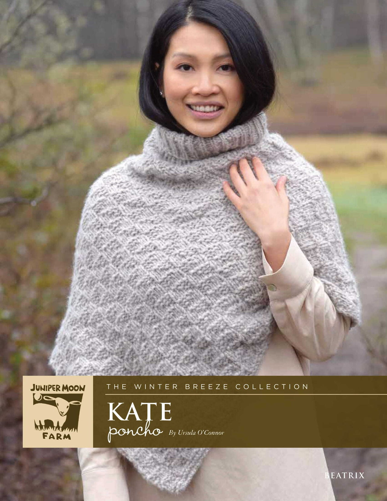 The Winter Breeze Collection - Kate Poncho in Juniper Moon Farm