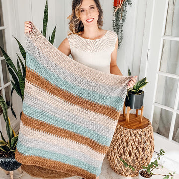 Alpine Stitch Textured Blanket