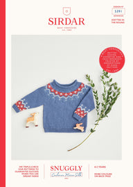 Sirdar Nordic Fair Isle Yoke Sweater Jumper Knitting Pattern