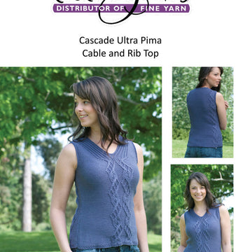 Cascade Yarns DK Cable and Rib Top Jumper Knitting Pattern