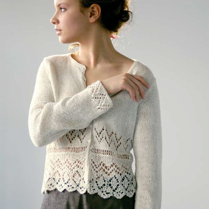 Loftyfiber Gardenia Cardigan Knitting Pattern