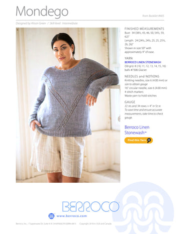Berroco Mondego Jumper Knitting Pattern