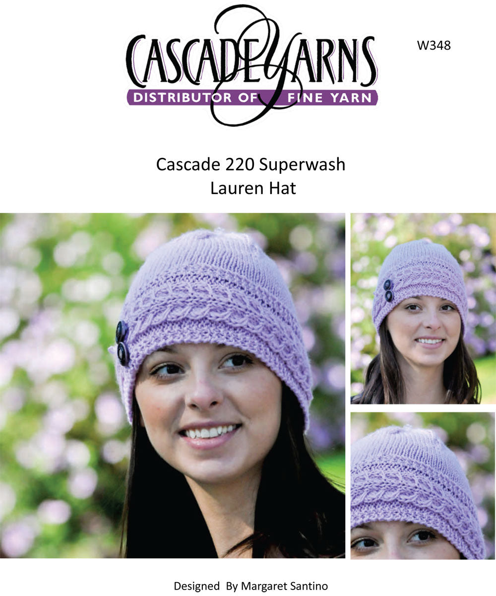 Cascade Yarns W Lauren Hat Knitting Pattern