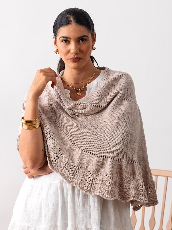 Prairie Rose Shawl Wrap Knitting Pattern