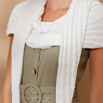 Rowan Summer White Scarf Knitting Pattern