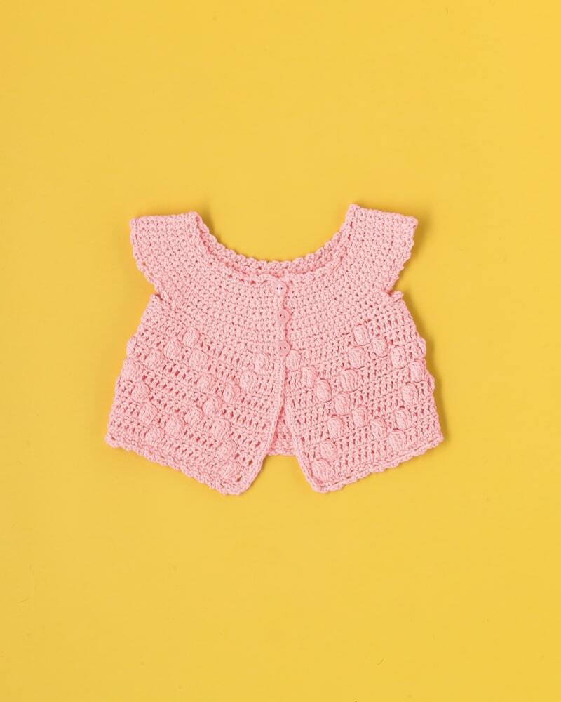 Paintbox Yarns Morning Dew Cardigan Crochet Pattern