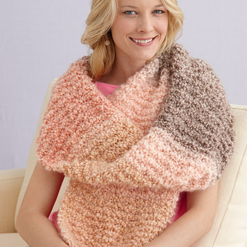 Plush Stripes ShawlÃ‚Â in Lion Brand Homespun Thick & Quick - L