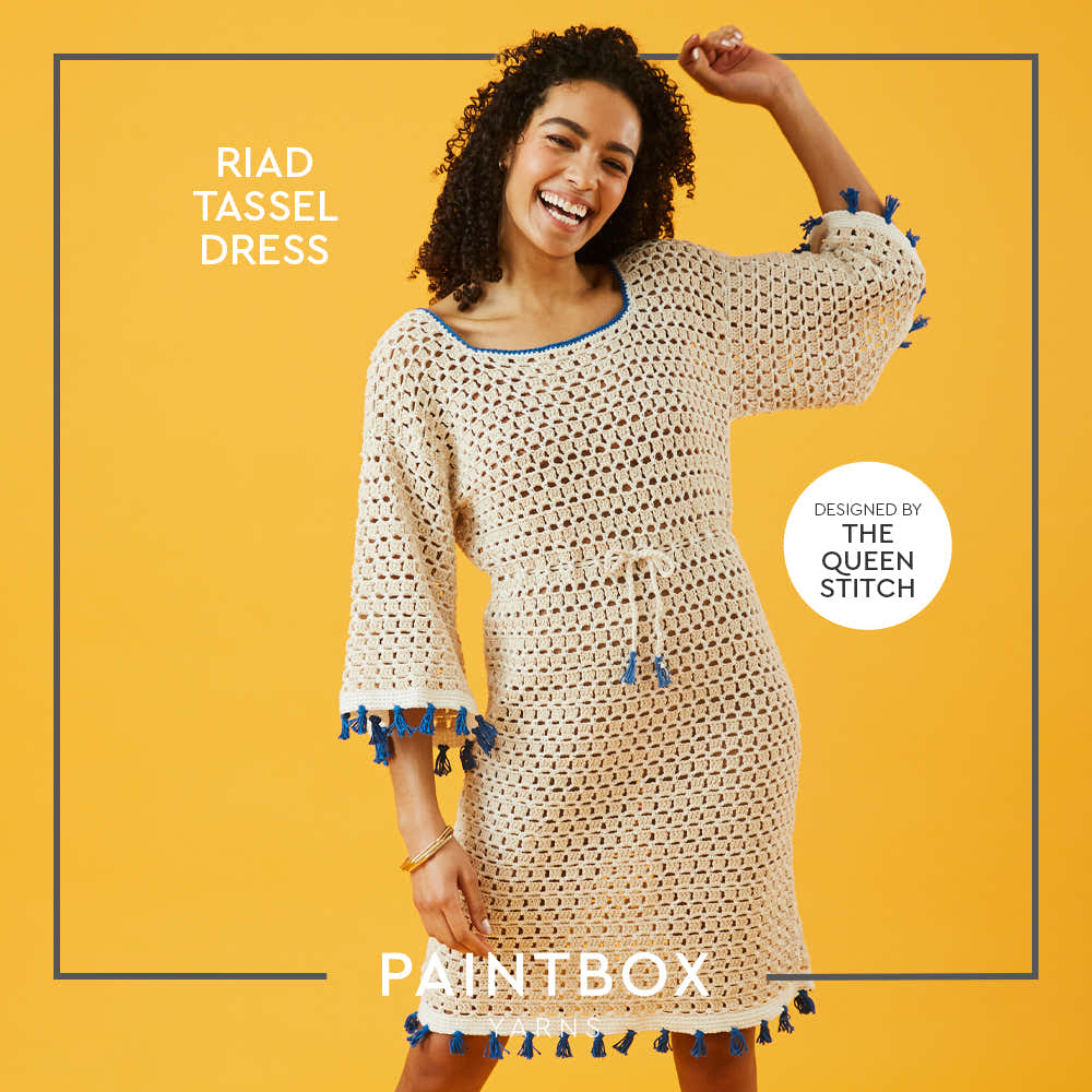 Paintbox Yarns Riad Tassel Dress Crochet Pattern
