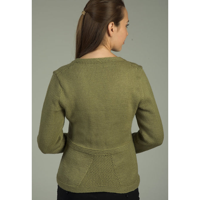 Plymouth Yarn Back Panel Seed Cardigan Knitting Pattern