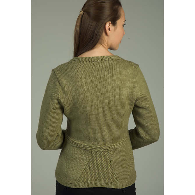 Plymouth Yarn Back Panel Seed Cardigan Knitting Pattern