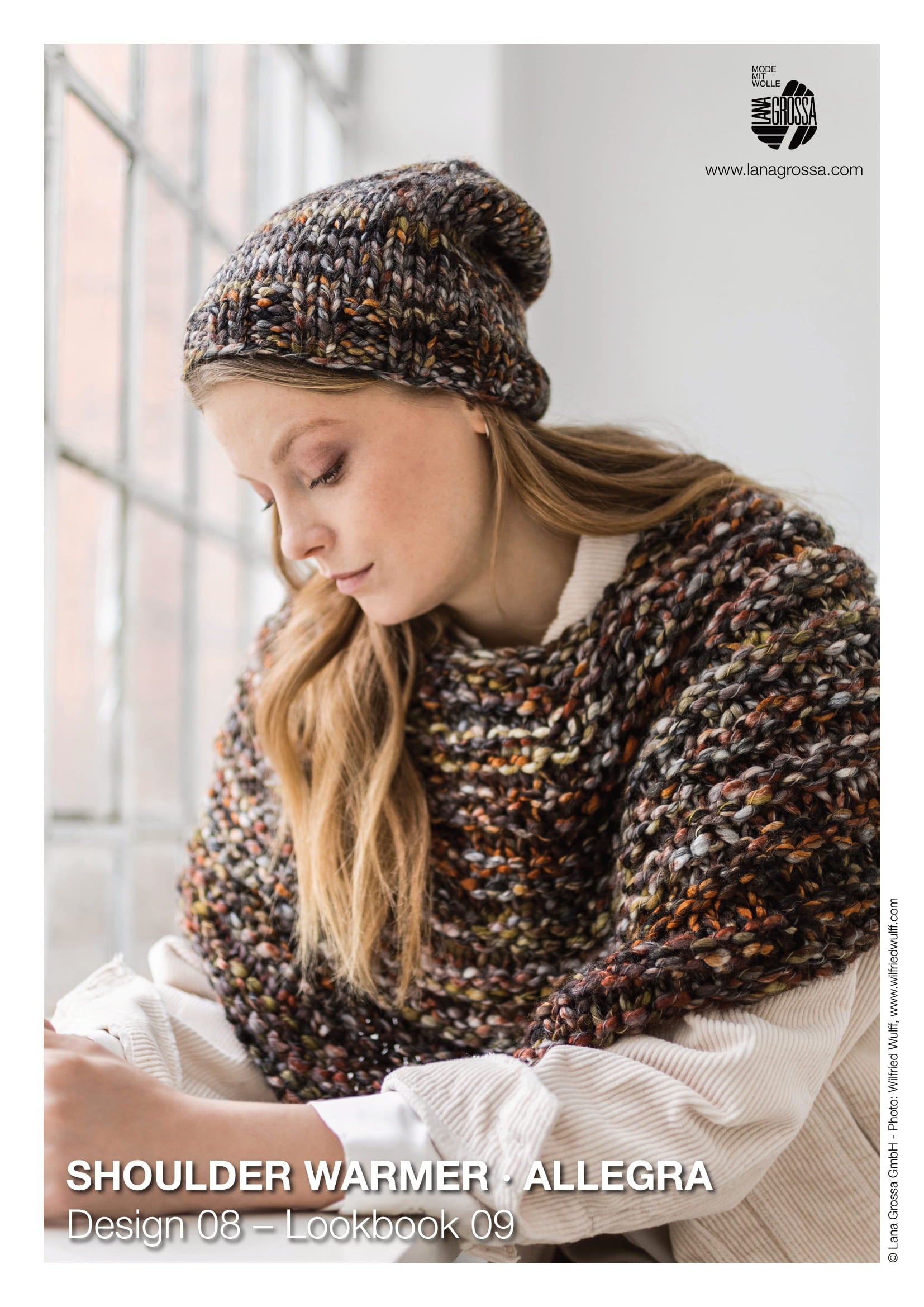 Lana Grossa Shoulder Warmer Cape Knitting Pattern