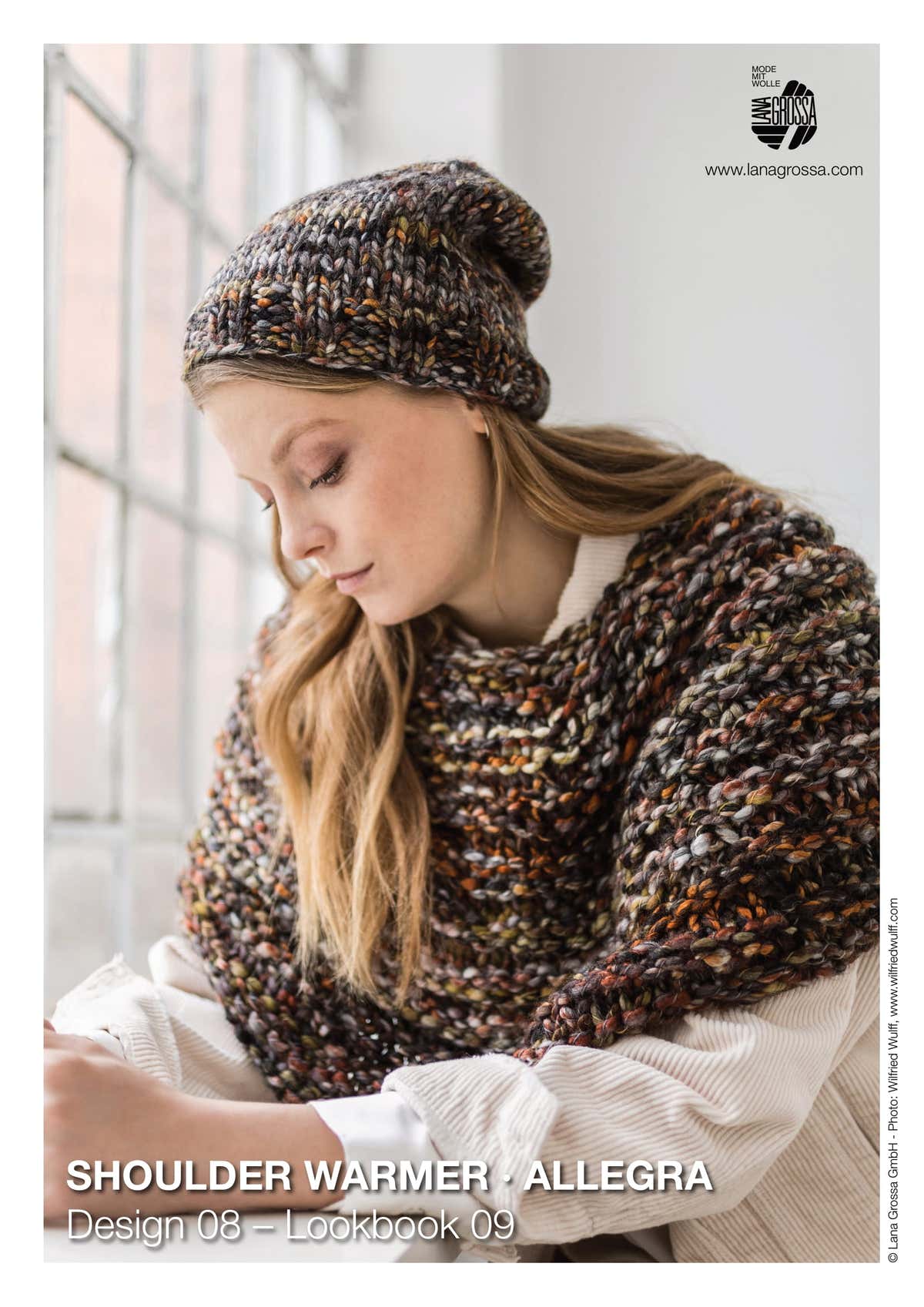 Lana Grossa Shoulder Warmer Cape Knitting Pattern