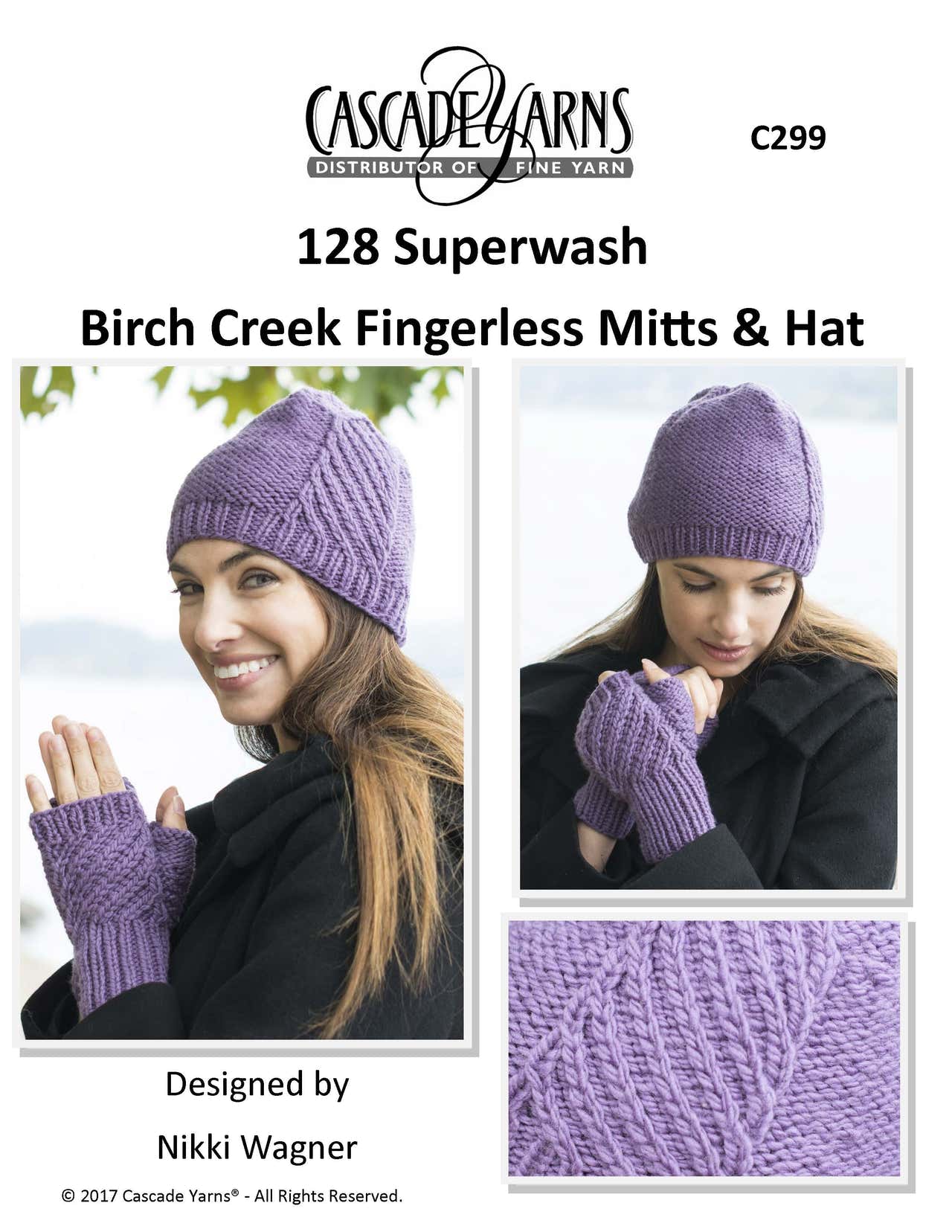 Cascade Yarns C Birch Creek Fingerless Mitts & Hat Knitting