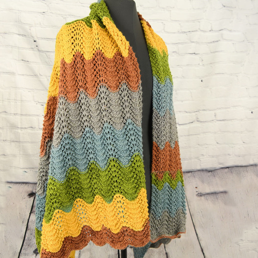 Cascade Yarns Whirligig Ripples Blanket Knitting Pattern