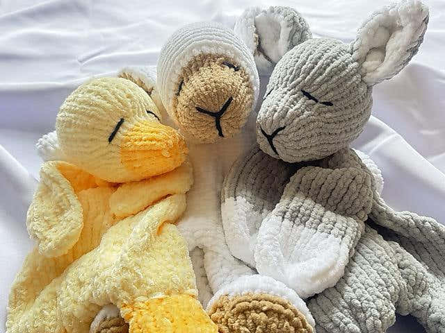 Duck, Lamb, Bunny Comforters