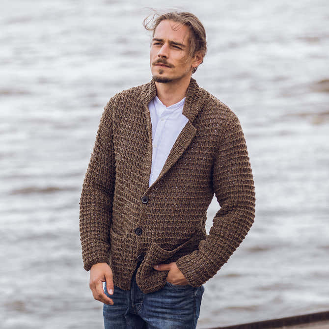 Lana Grossa M Jacket Coat Knitting Pattern