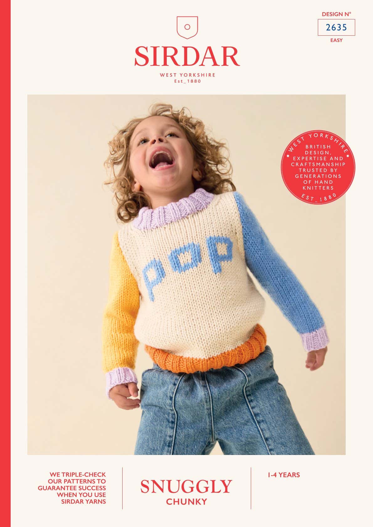 Pop It On Sweater Jumper Knitting Pattern