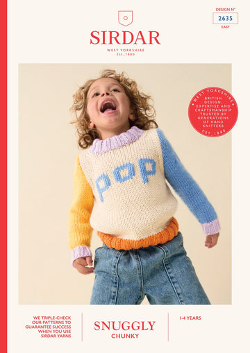Pop It On Sweater Jumper Knitting Pattern