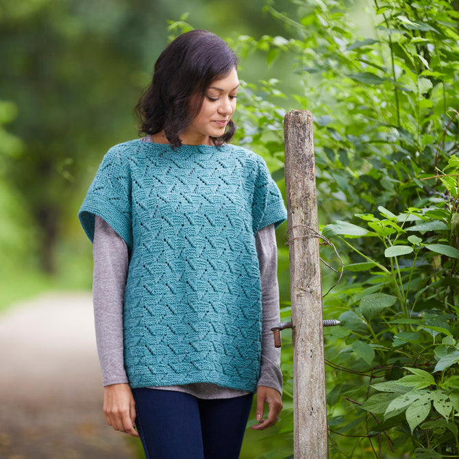 Valley Yarns Tafsut Poncho Knitting Pattern