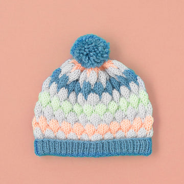 Paintbox Yarns Bobo Bubble Stitch Blanket & Beanie Knitting Pattern