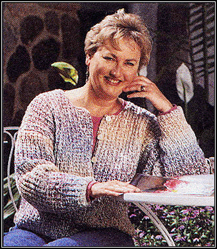 Cropped Cardigan in Lion Brand Homespun - 733 PDF