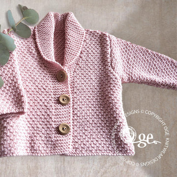 Versatile baby Cardigan or Vest with shawl collar P081