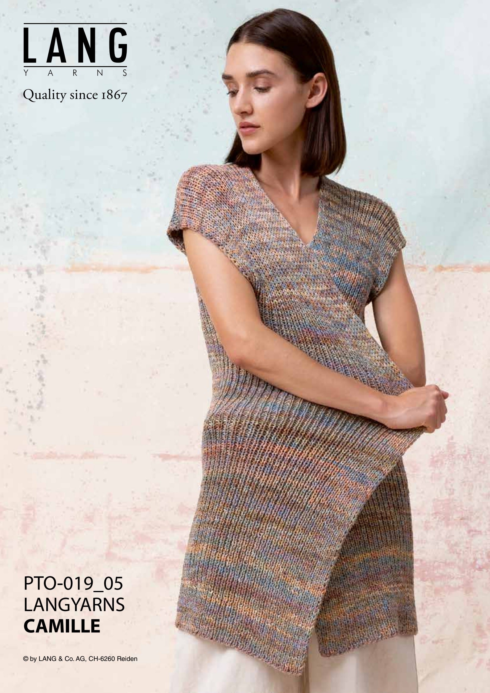 Lang PTO19-05 Vest Knitting Pattern