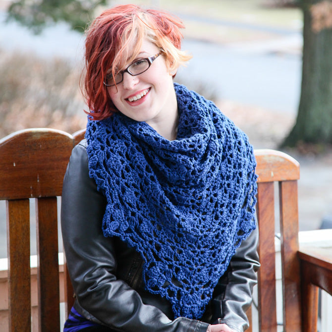 Valley Yarns 40th Anniversary Cousteau Shawl Crochet Pattern