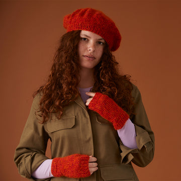 Debbie Bliss Nancy Beret & Hand Warmers Knitting Pattern