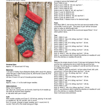 Valley Yarns 283 Spotted Christmas Stocking (Free)
