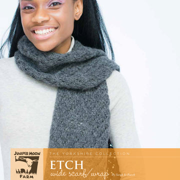 Etch Wide Scarf/Wrap Knitting Pattern