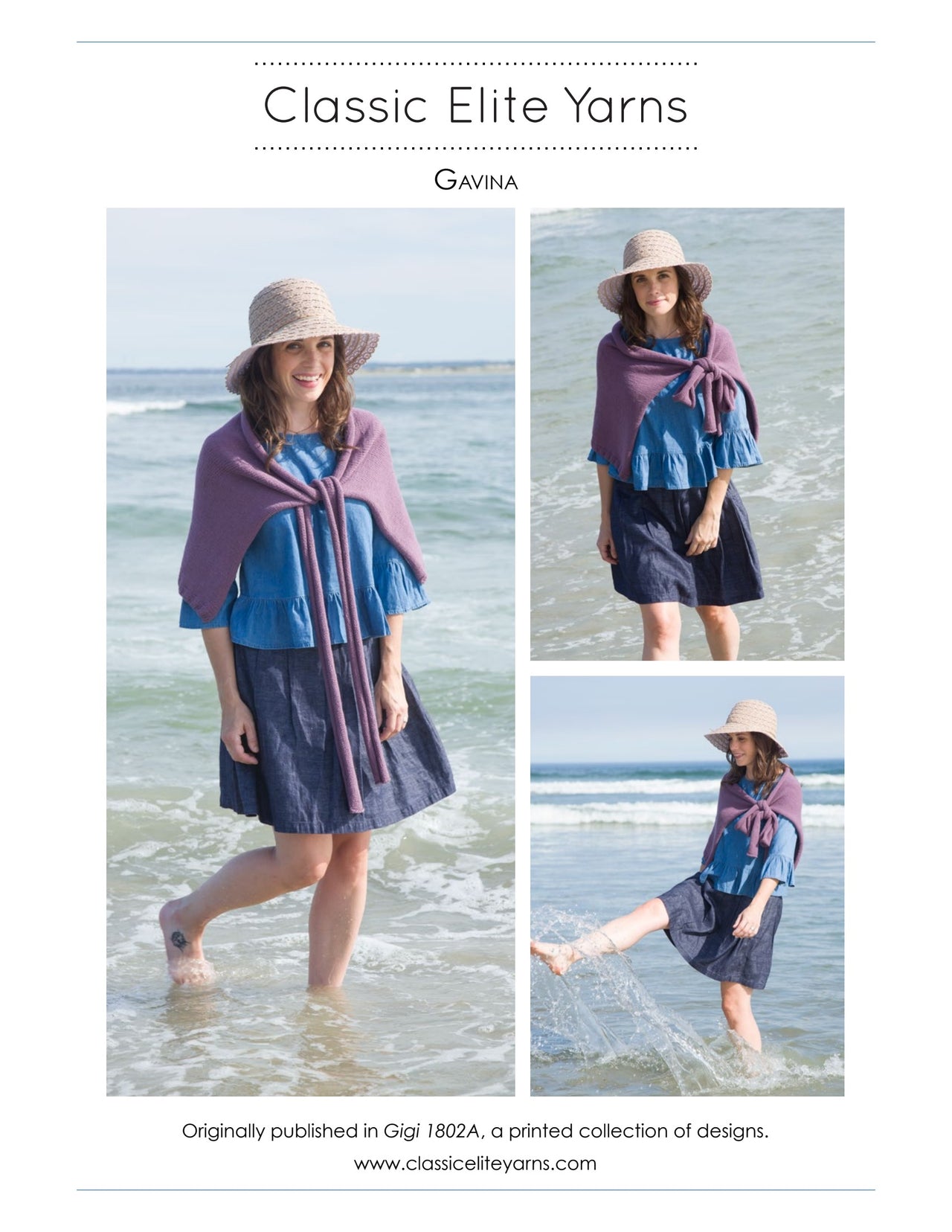 Classic Elite Yarns Gavina Wrap Knitting Pattern