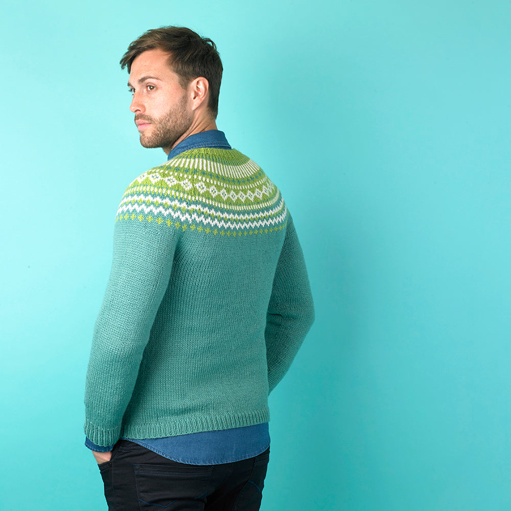 Paintbox Yarns Forest Fairisle Yoke Jumper Knitting Pattern