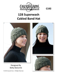 Cascade Yarns C Cabled Band Hat Knitting Pattern
