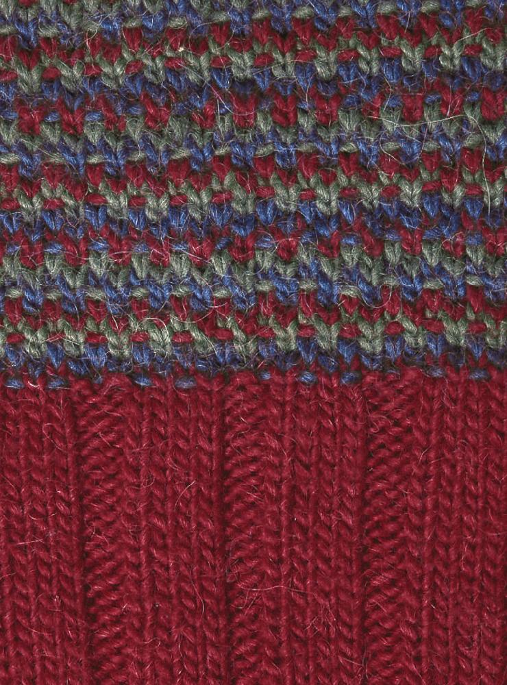 Tweed and Rib Mock Turtleneck #140