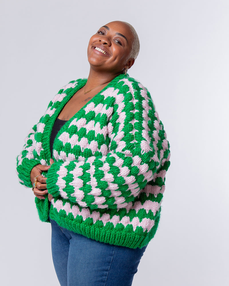 Paintbox Yarns Bubble Stitch Cardigan Knitting Pattern