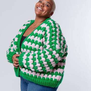 Paintbox Yarns Bubble Stitch Cardigan Knitting Pattern
