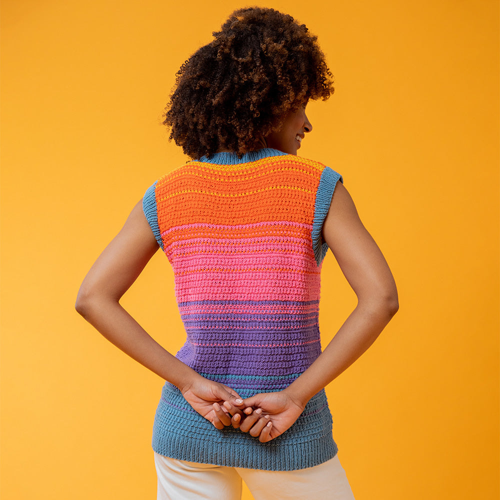 Paintbox Yarns Good Vibes Vest Knitting Pattern