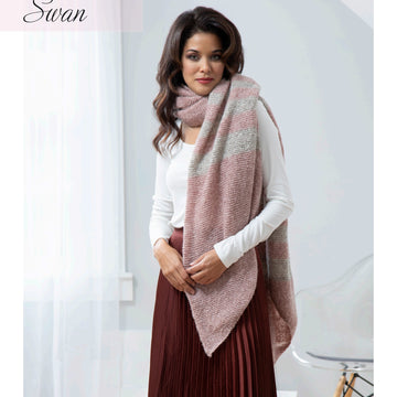 Universal Yarn Swan Wrap Knitting Pattern