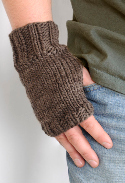 Men's Knucklers Mittens Knitting Pattern