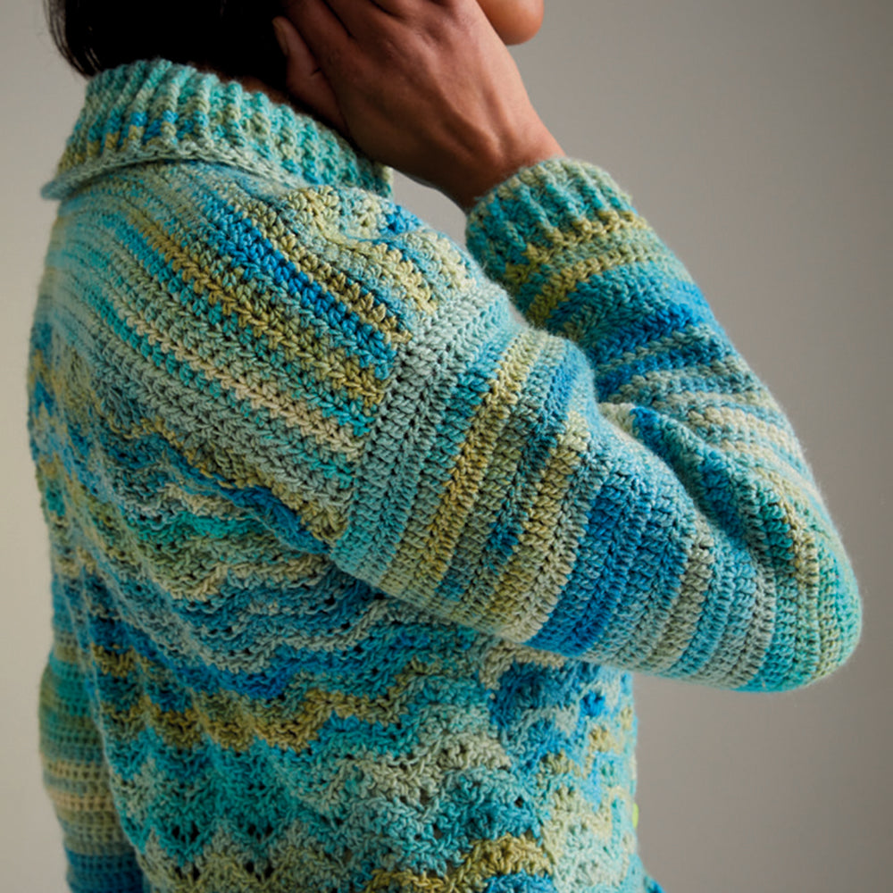 Sirdar Wildflower Roll Neck Dress Crochet Pattern