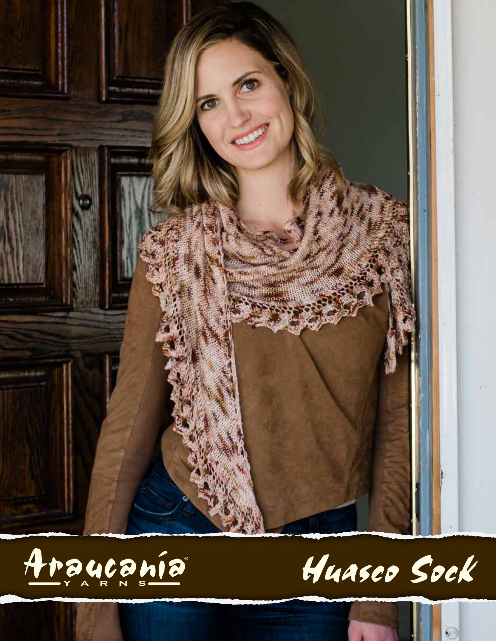 Araucania Rosewood Shawlette Wrap Knitting Pattern