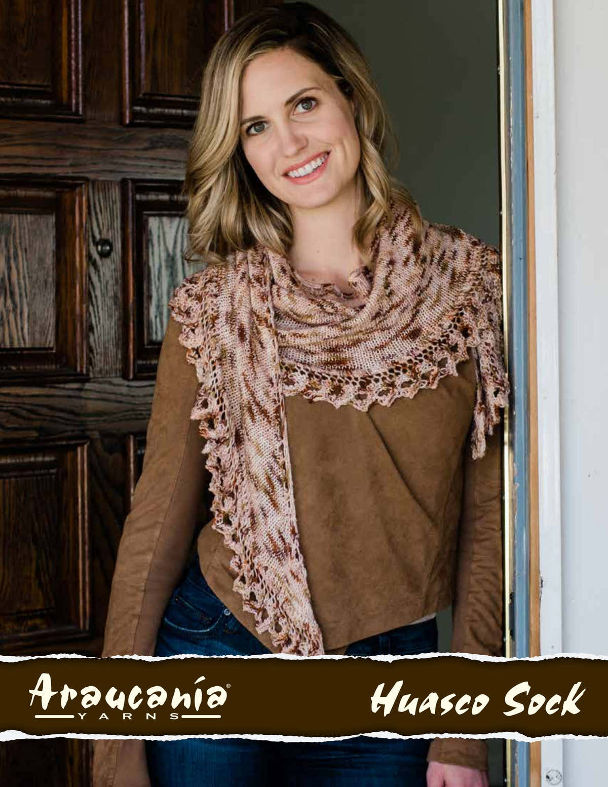 Araucania Rosewood Shawlette Wrap Knitting Pattern