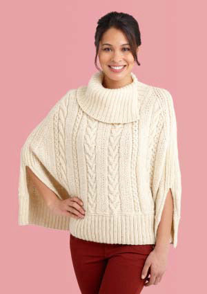 Galway Poncho Cape Knitting Pattern